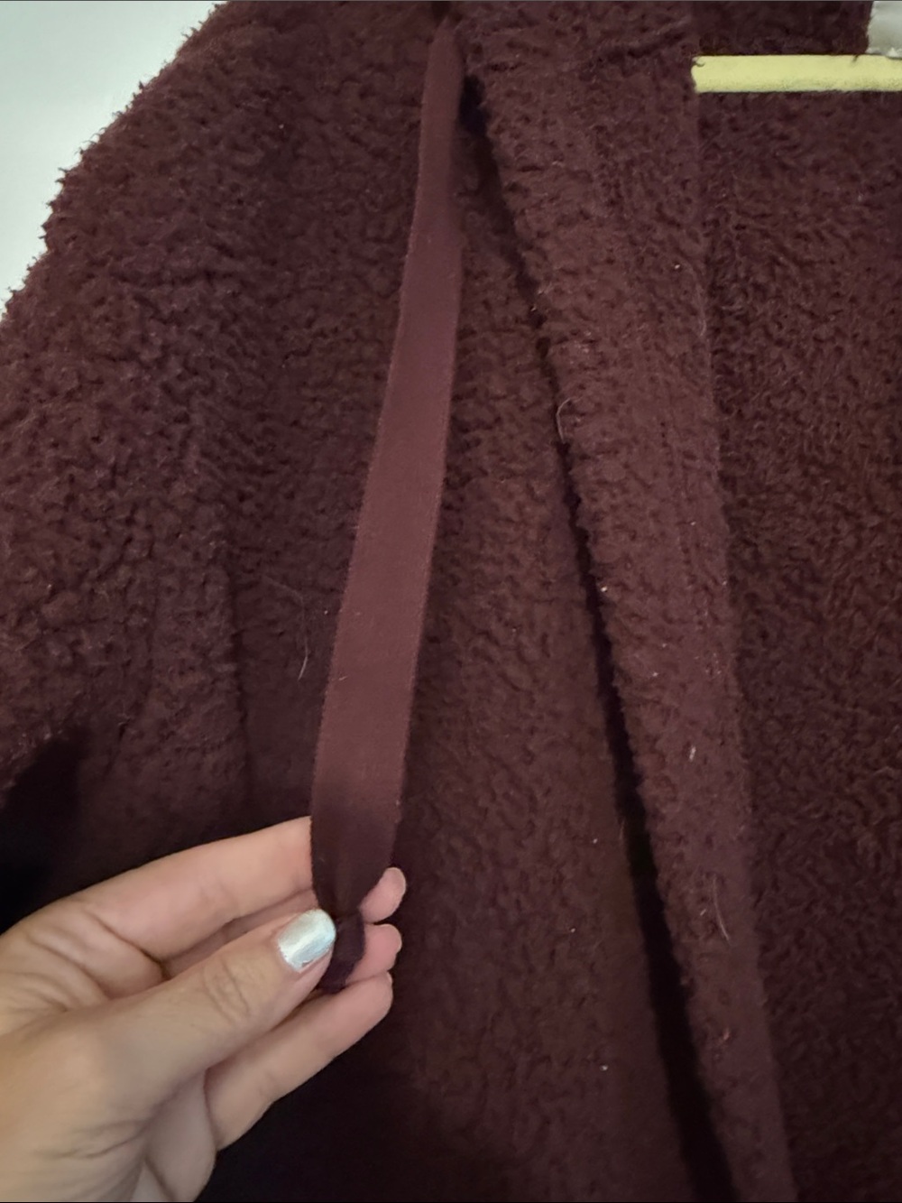 American Eagle Outfitters Women's Teddy Jacket in Deep Burgundy - Picture 3 of 5